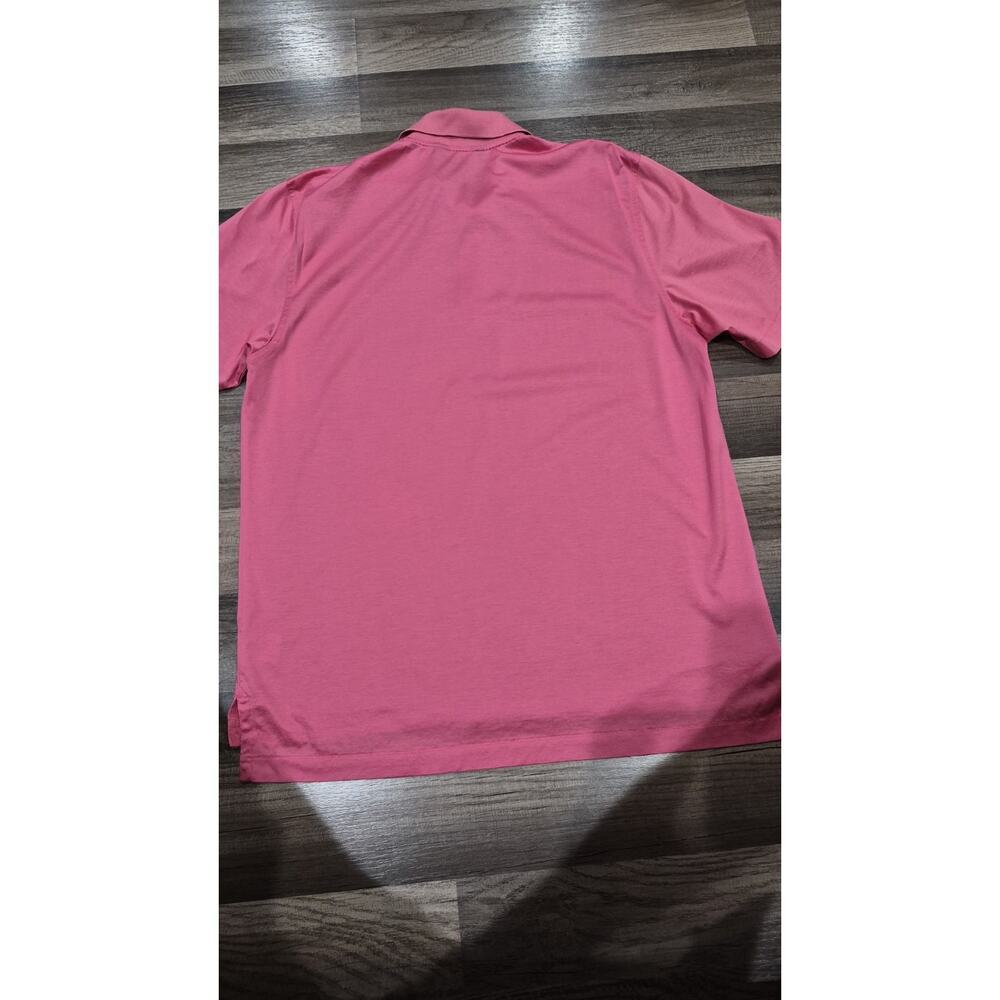 Brooks Brothers Country Club Polo Mens M Pink Performance Knit 100% Cotton Golf - Picture 5 of 12